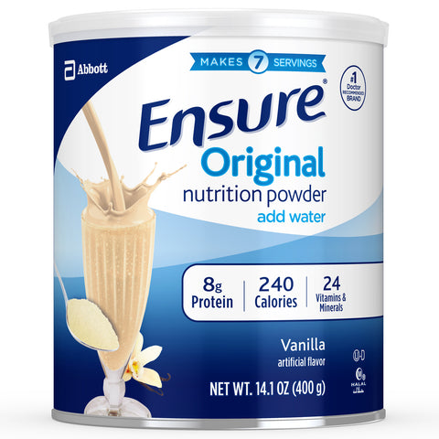 (3 pack) Ensure Original Nutrition Powder Vanilla for Meal Replacement 14.1 oz Cans (9 Total)