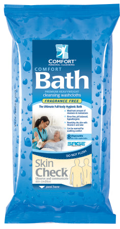 Comfort Bath Complete Care Washcloths 8 Each (Pack of 8)