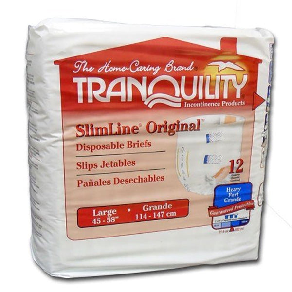 Tranquility SlimLine Fitted Briefs Size Large Pk/12