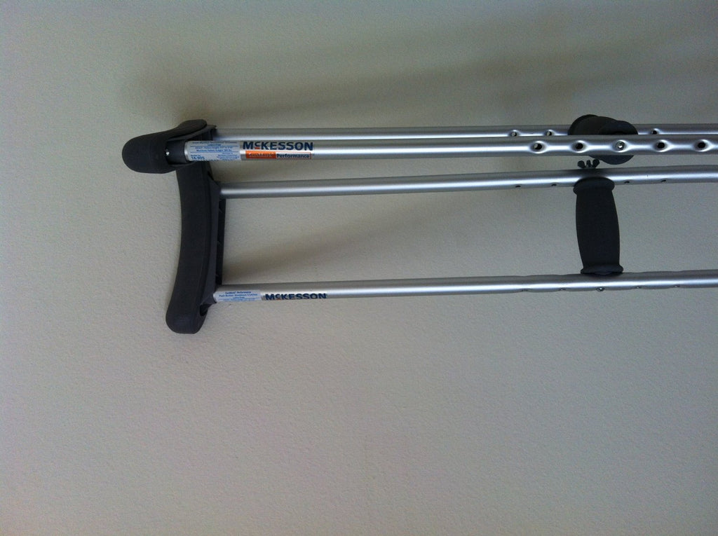 McKesson 14-905 Aluminum Underarm Adj Crutch Adult 5'2"-5'10" LF, 1/PR