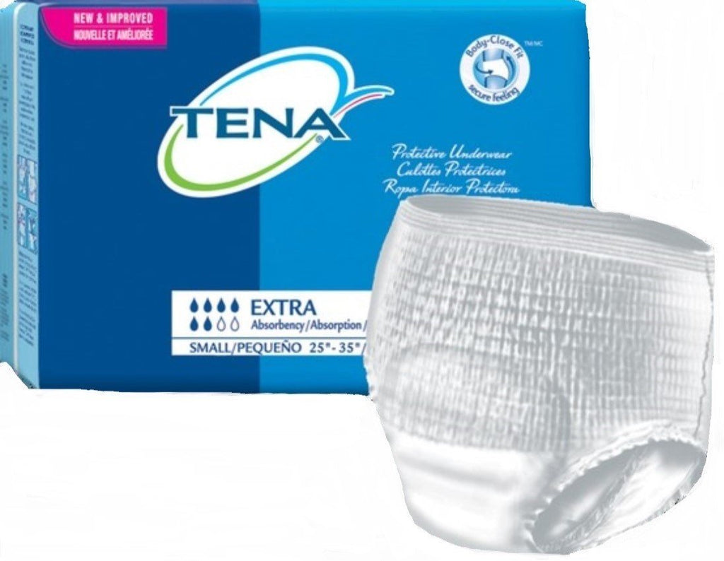 SCA TENA Extra Absorbency Protective Underwear 25 to 35 Inch Waist Small - Case