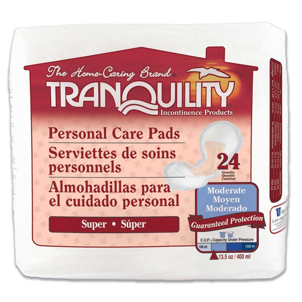 Tranquility 2380 Personal Care Pads, Super, Pack/24