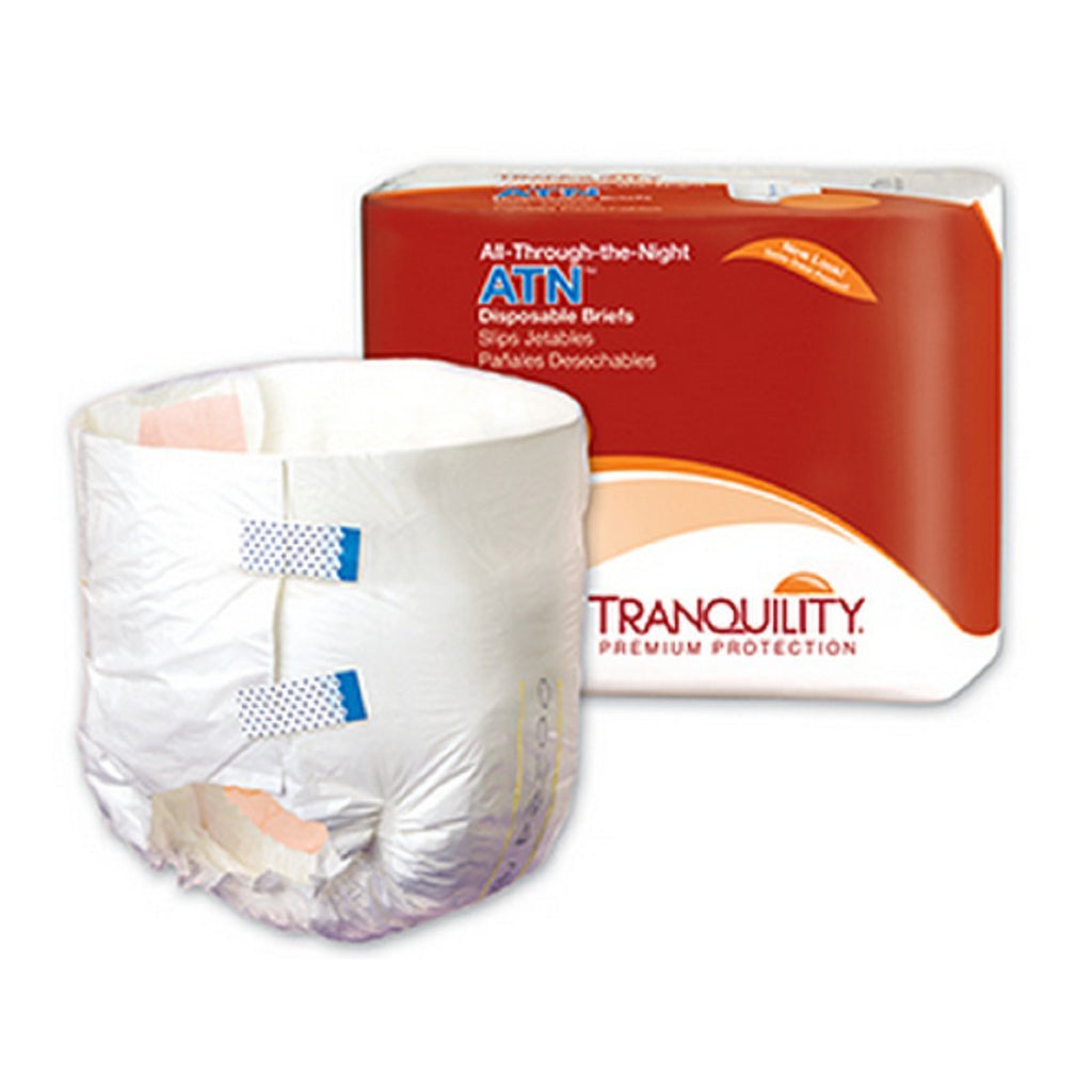 Tranquility ATN Disposable Briefs, Size XL, Case of 72