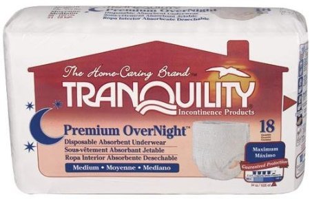 Tranquility 2115 Premium OverNight Underwear, Size Medium, Case of 36