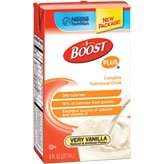 Nestle 4390093138 Boost Plus Very Vanilla 8oz Brikpaks - CS/54 (2 Cases of 27)