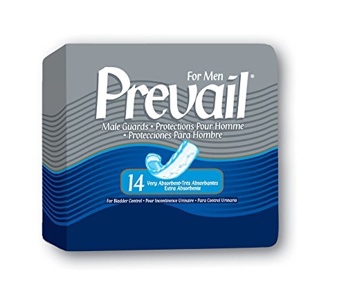Prevail Bladder Control Pad Prevail 13" Length Moderate Abs Polymer Male Disposable