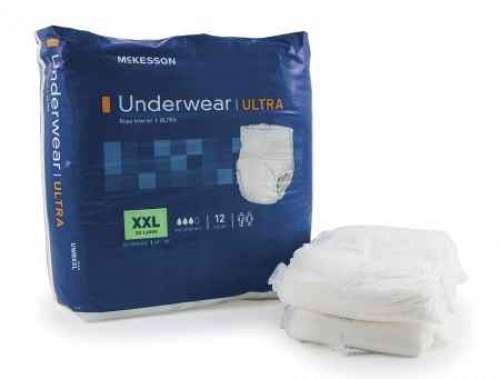 MCK Brand 38773100 Absorbent Underwear Mckesson Pull On 2x-large Disposable Ultra Absorbency Uwbxxl Box Of 48