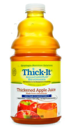 Thick It AquaCare H2O Thickened Apple Juice Beverage, 0.5 Gallon -- 4 per case.