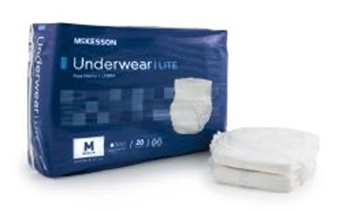 MCKESSON Absorbent Underwear McKesson Pull On Medium Disposable Light Absorbency (#UWEMD, Sold Per Bag)