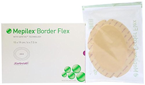 Mepilex 283400 Border Flex Foam Dressing 6" x 7.5" - Box of 5 Dressings