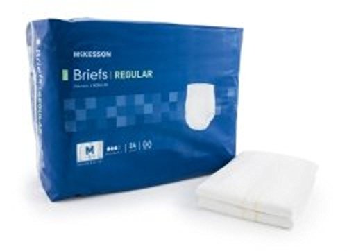 MCKESSON Incontinent Brief McKesson Tab Closure Medium Disposable Moderate Absorbency (#BRCLMD, Sold Per Bag)