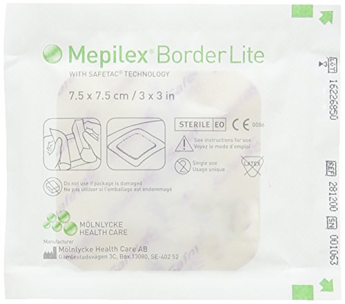 Mepilex Border Lite Foam Dressing 3" x 3" (Box of 5) Molnlycke # 281200