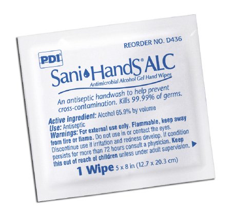 Sani-Dex ALC Handwipes, Individual Packets - 10/100/Cs