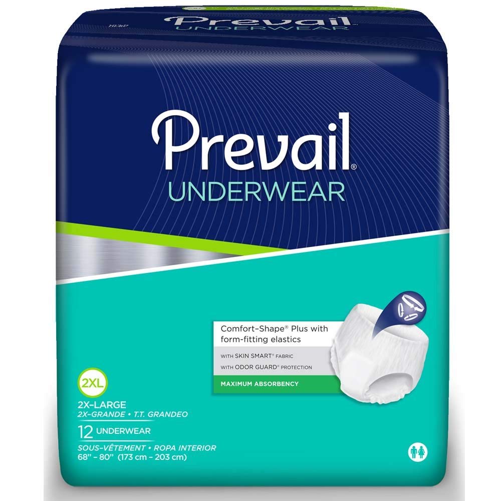 First Quality Absorbent Underwear Prevail Pull On 2X-Large Disposable Heavy Absorbency (#PV-517, Sold Per Pack)
